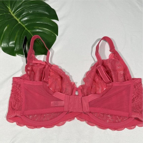NWT Paramour‎ [ 40H ] Peridot Unlined Lace Bra in Honeysuckle Pink - Picture 11 of 16